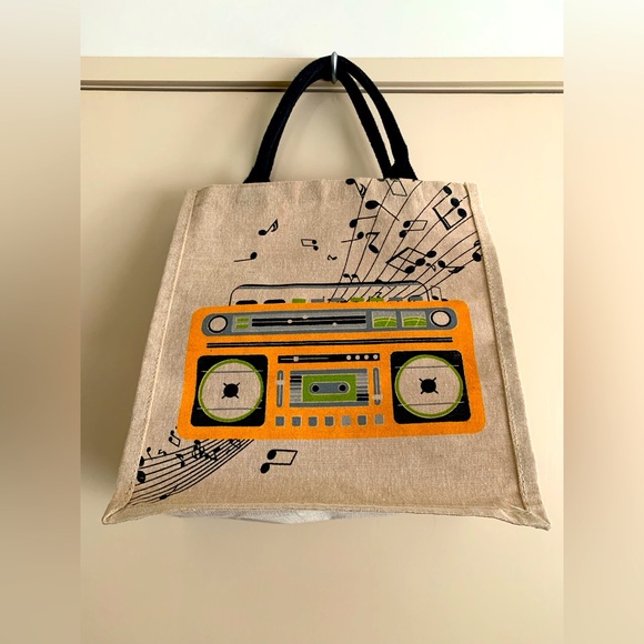 Handbags - Jute Cotten Shopping Bag